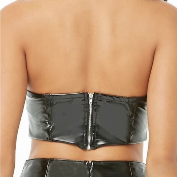Black Leather Tube Top - Picture 2 of 2